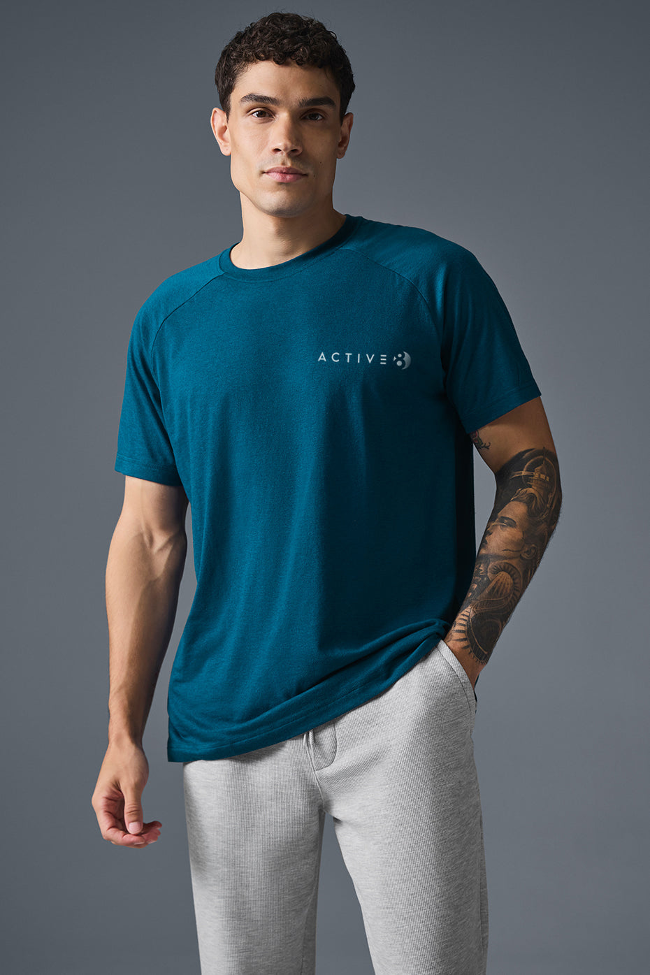 Crew Neck Tee Blue