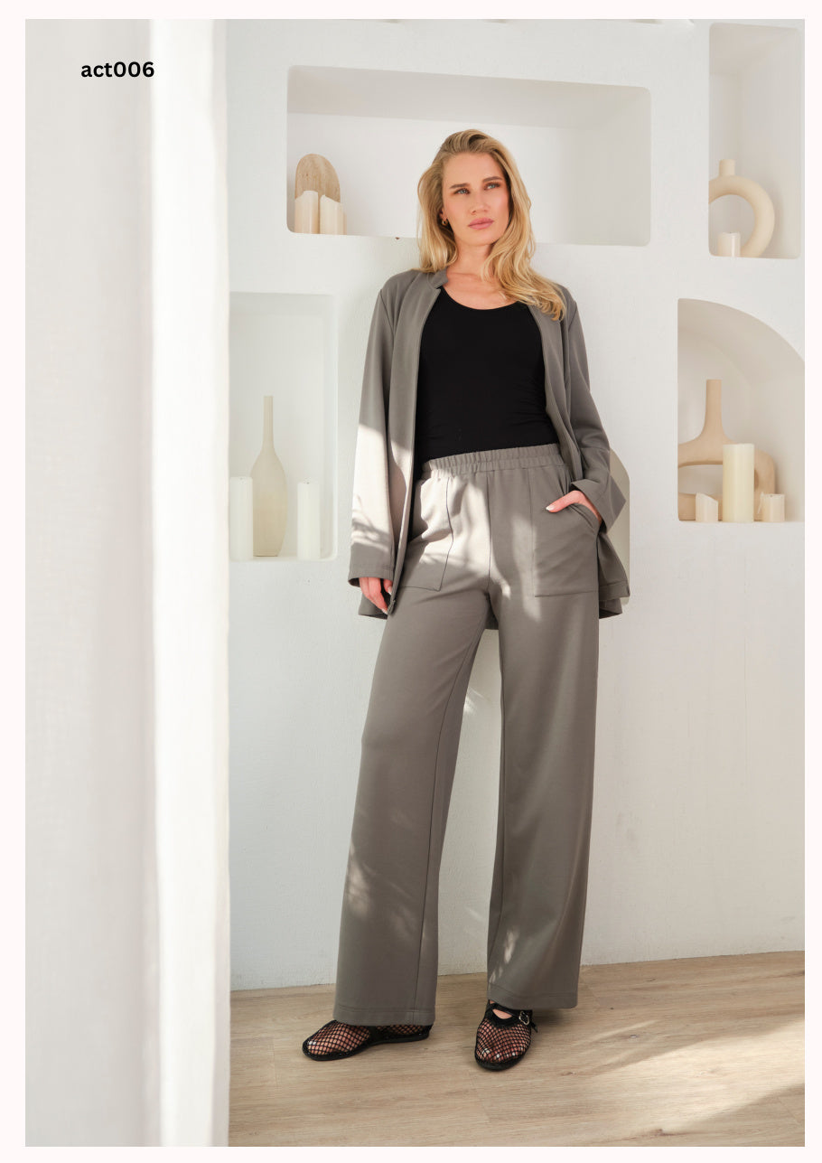 act005 - Black Elevated Abaya Set - Sophisticated Flex